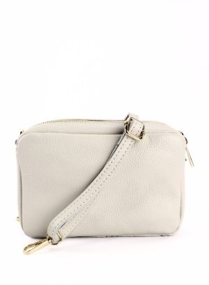 Abigail mini bag in pelle color panna